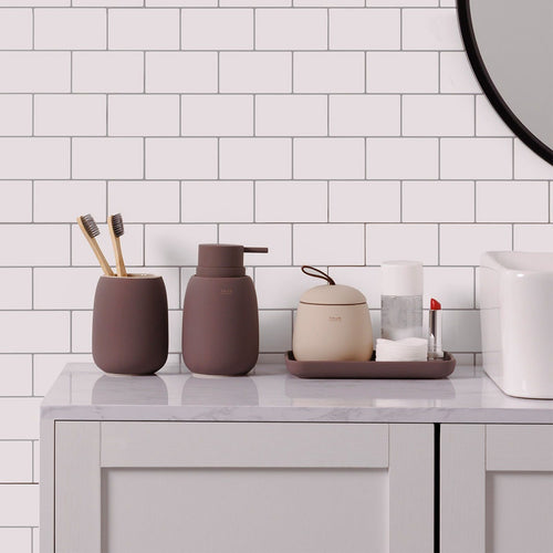 Porta spazzolini in stoneware Iconic Elegance