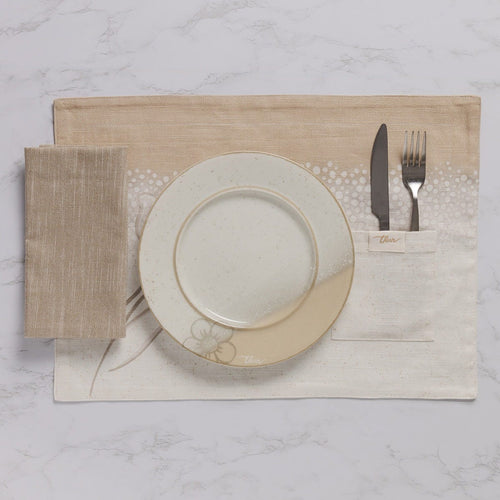 Set tovaglietta con tovagliolo, Pure Elegance