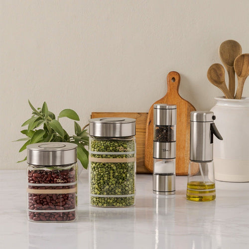 Barattolo in vetro con tappo in acciaio  Pure Elegance