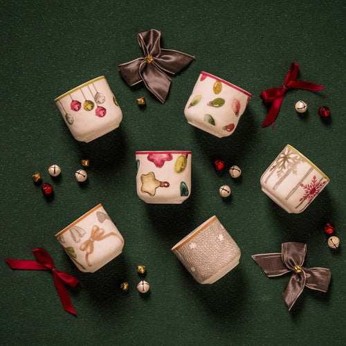 Set 6 caffeini in porcellana Artemis