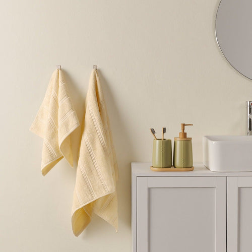 Set 2 asciugamani Country Bloom, beige