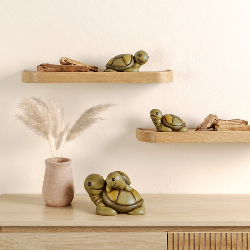 Coppia tartaruga Rita con cucciolo in ceramica