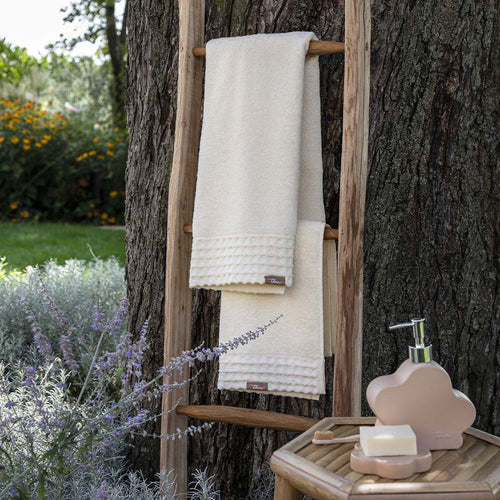 Set 2 asciugamani Iconic Elegance, crema