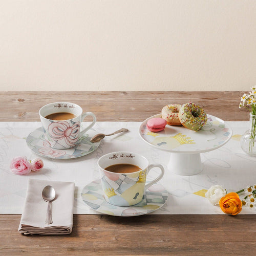 Tazza colazione con piattino in porcellana Incanto di Pasqua