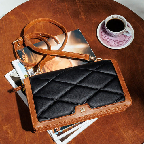 Borsa trapuntata in ecopelle, media - THUN T10716348P00