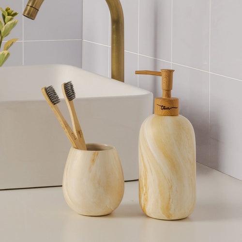 Portaspazzolini effetto marmo  Pure Elegance