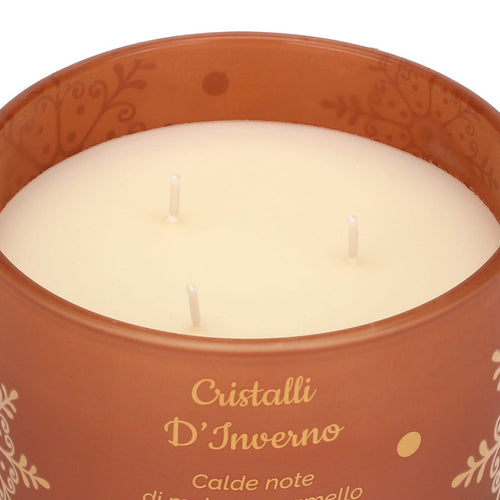 Candela natalizia "Cristalli d'inverno"