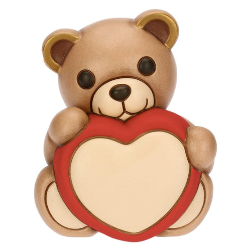 Teddy con cuore in ceramica, medio