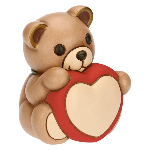 Teddy con cuore in ceramica, medio