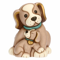 Coppia cani Todo papà e cucciolo in ceramica - THUN T10030277H90