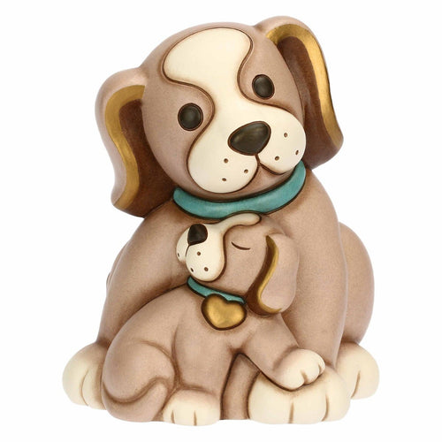 Coppia cani Todo papà e cucciolo in ceramica - THUN T10030277H90