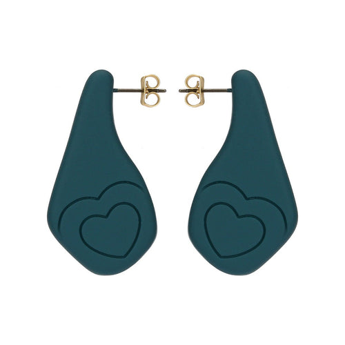 Orecchini pin in resina cuore