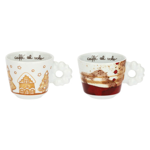 Set 2 tazzine espresso e zuccheriera in porcellana Thunland