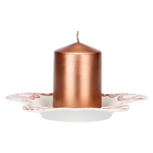 Piattino a forma di stella in porcellana con candela Thunland - THUN T10658639P00