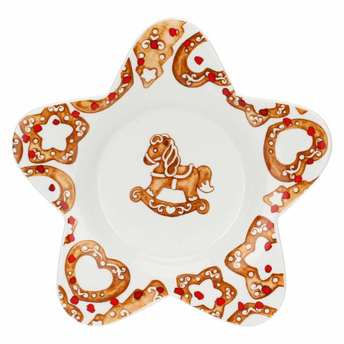 Piattino a forma di stella in porcellana con candela Thunland - THUN T10658639P00