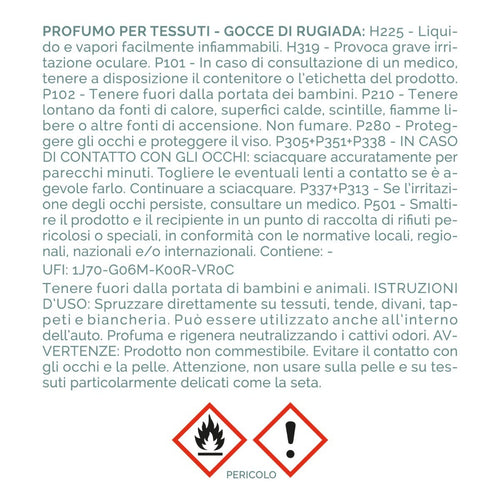 Spray per tessuti Gocce di Rugiada