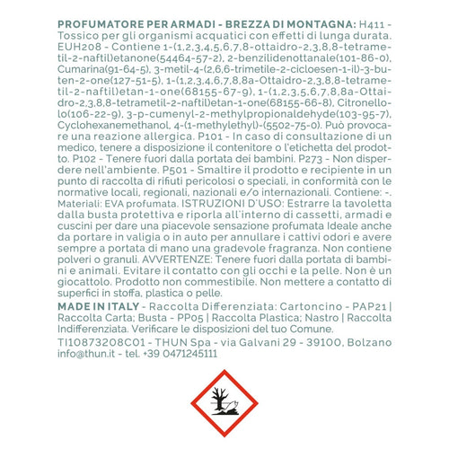 Set tag profumatori per armadi, Brezza di Montagna
