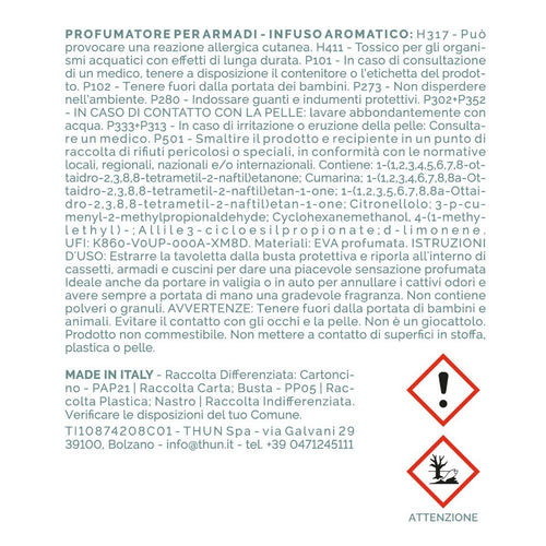 Set tag profumatori per armadi, Infuso Aromatico