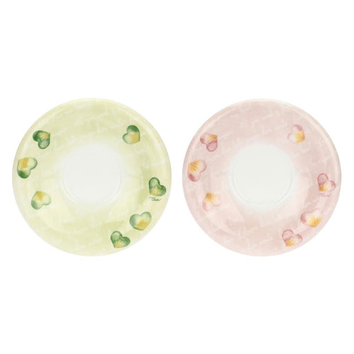 Set 2 tazze cappuccino Cuori in fiore