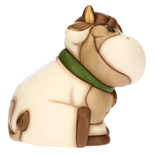 Salvadanaio mucca Fiorella in ceramica