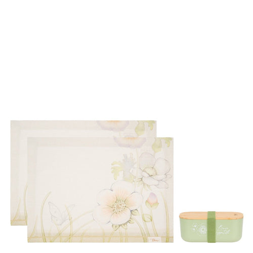 Set 2 tovagliette antimacchia e porta pranzo Bloom