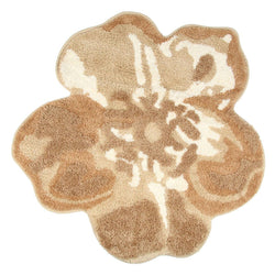 Tappeto a forma di fiore Bloom, beige