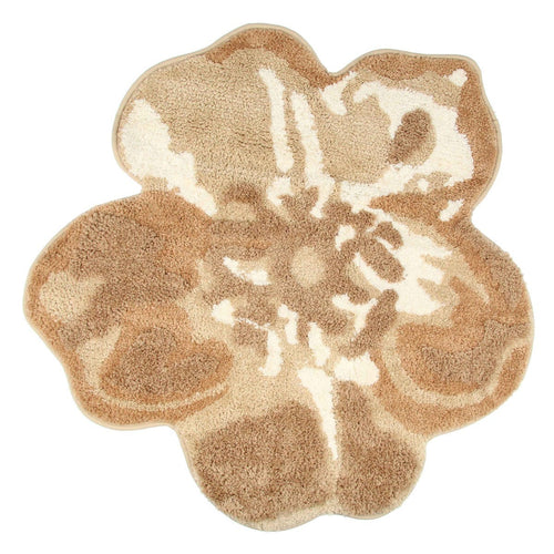 Tappeto a forma di fiore Bloom, beige