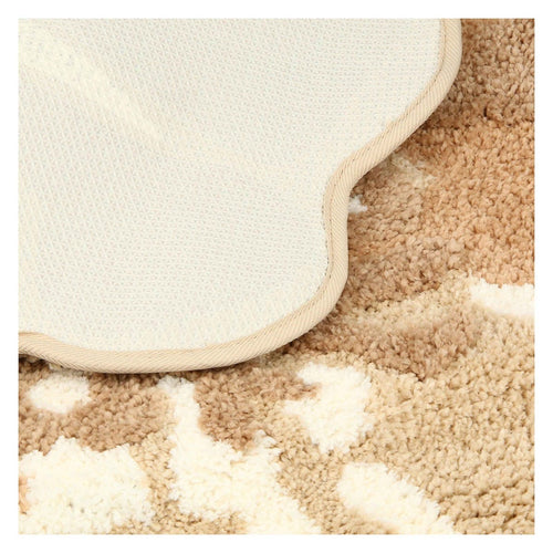 Tappeto a forma di fiore Bloom, beige