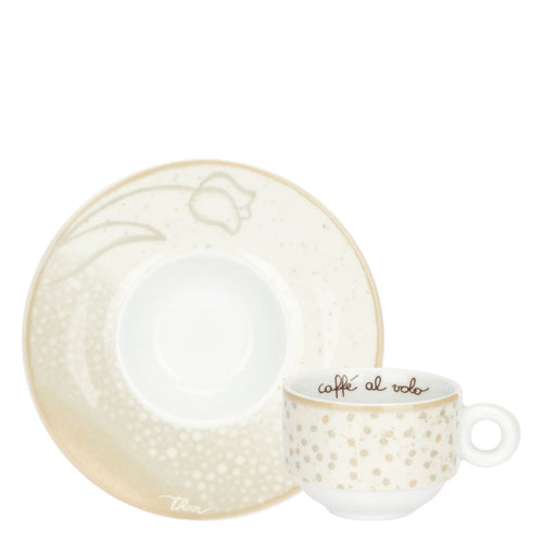 Set 2 tazzine espresso con zuccheriera in porcellana, Pure Elegance