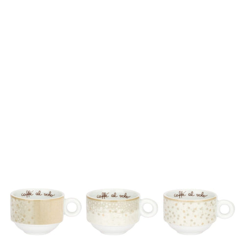 Set 6 tazzine espresso in porcellana, Pure Elegance