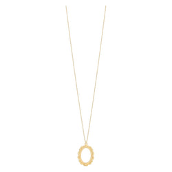 Collana lunga con pendente specchio