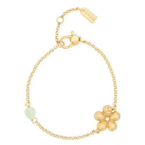 Bracciale con margherita e perla a goccia