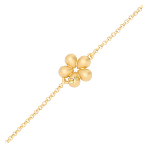 Bracciale con margherita e perla a goccia