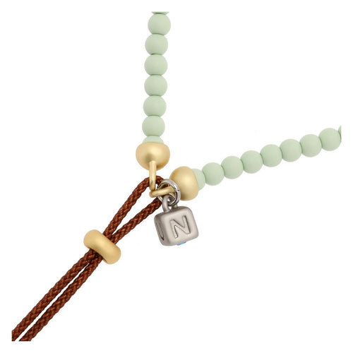 Bracciale con perline colorate e pendente chiave