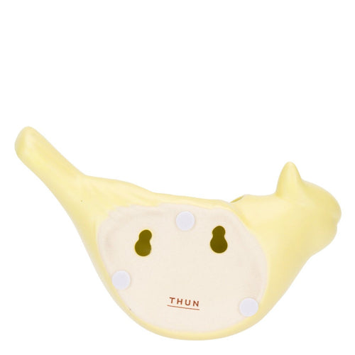 Cachepot giallo da parete uccellino, Eleganza Esotica