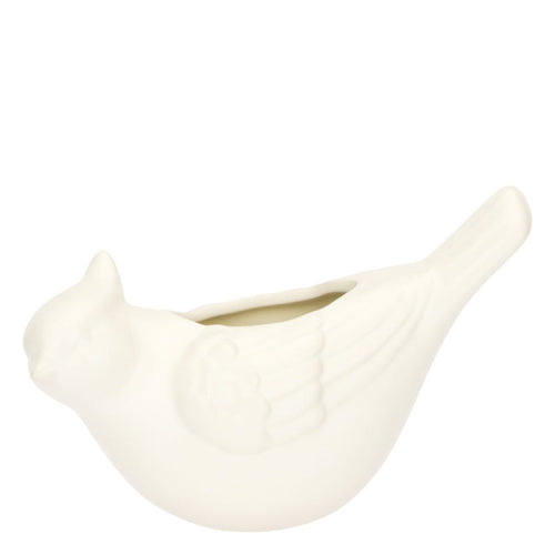 Cachepot da parete uccellino bianco, Eleganza Esotica
