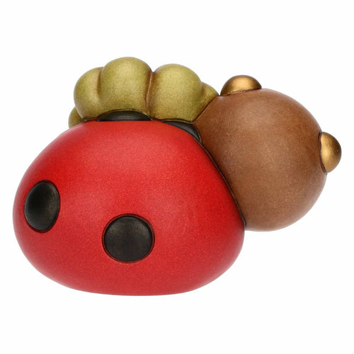 Coccinella Ella con quadrifoglio portafortuna in ceramica, media