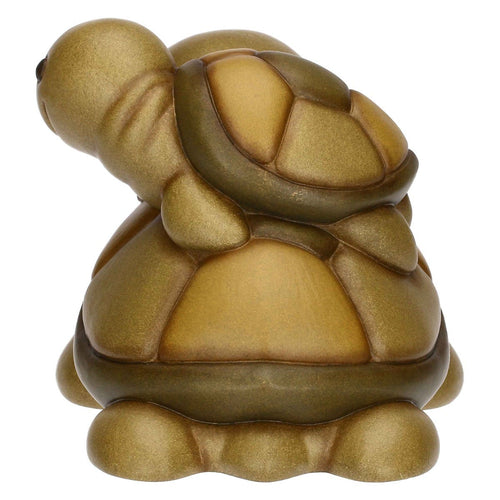 Coppia tartaruga Rita con cucciolo in ceramica