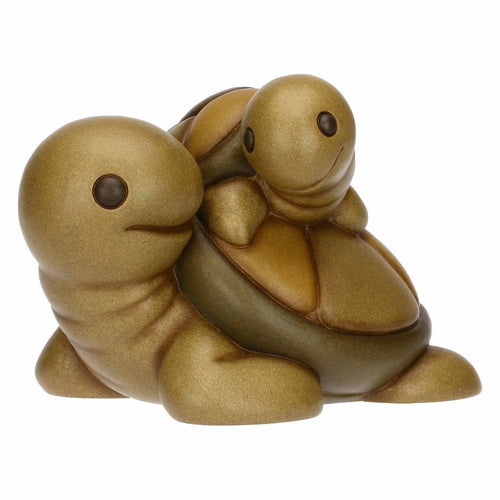 Coppia tartaruga Rita con cucciolo in ceramica