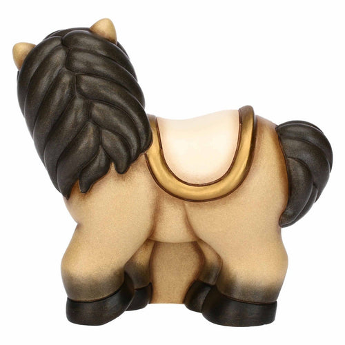 Coppia cavallo Isabella con cucciolo in ceramica