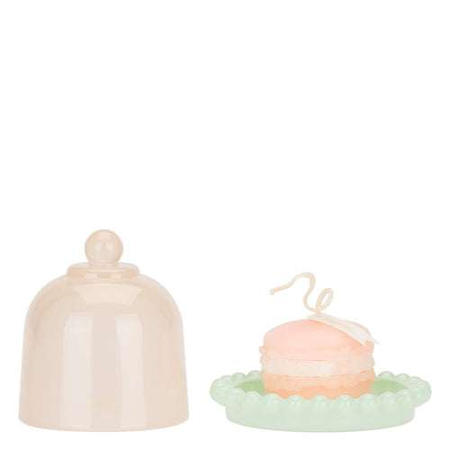 Candela macaron cloche arancio