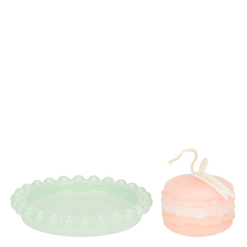 Candela macaron cloche arancio