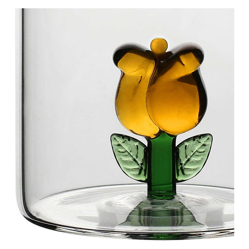 Set 2 bicchieri in vetro tulipano