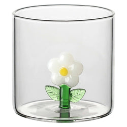 Set 2 bicchieri in vetro margherita