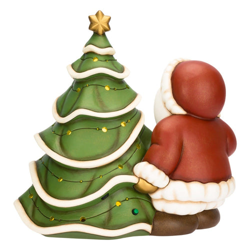 Babbo Natale con albero in ceramica, maxi