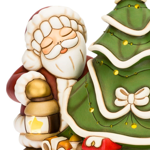 Babbo Natale con albero in ceramica, maxi