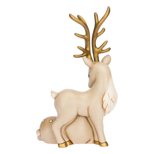 Coppia cervi in ceramica