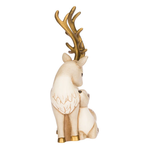 Coppia cervi in ceramica
