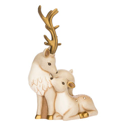 Coppia cervi in ceramica