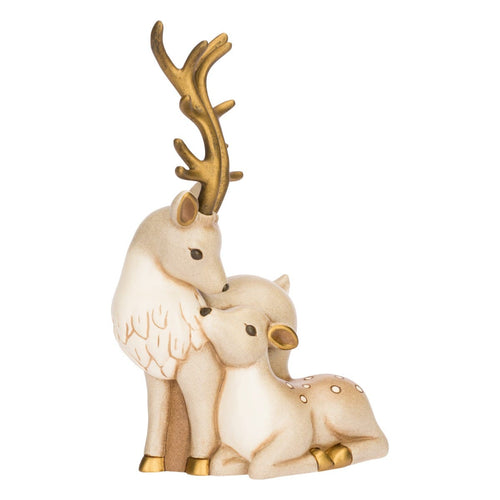 Coppia cervi in ceramica